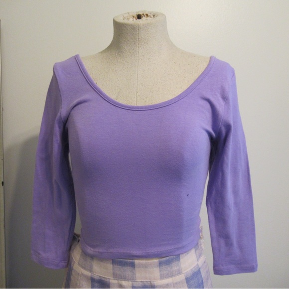 Two Purple Crop Tops - Picture 3 of 9